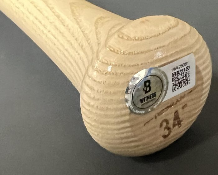 Andy Pages Los Angeles Dodgers Autographed Signed Blonde Baseball Bat BECKETT Witness Hologram - Image 2