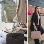 BAGSMART 15.6 Inch Laptop Case Sleeve Compatible with MacBook Pro 16 Inch,15.6 Inch HP,Dell,Acer Aspire,Asus Notebook, Lightweight Laptop Bag for Women with Shoulder Strap,Pocket,Handle, Pink - Image 7