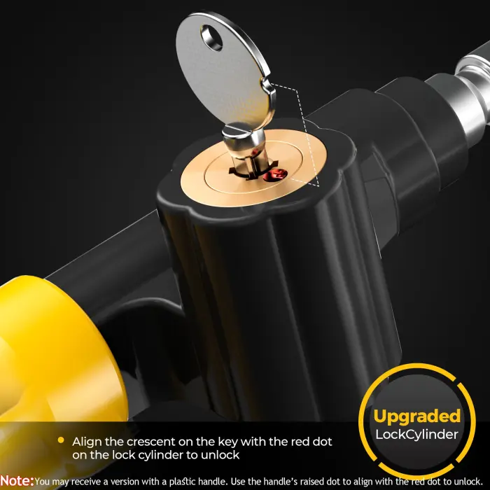 SURDOCA Upgraded Car Steering Wheel Lock Anti-Theft Device, Steering Wheel Locks for Car SUV, Easy Installation, Rubber Protection, Extendable Universal Security Device - Image 5