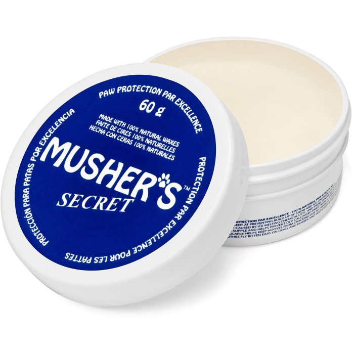 Musher's Secret Dog Paw Wax 60g – Moisturizing Dog Paw Balm – Helps Protect & Heals Cracked Paws – Creates an Invisible Paw Protectors Barrier – All-Natural Nose & Paw Balm with Vitamin E - Image 1