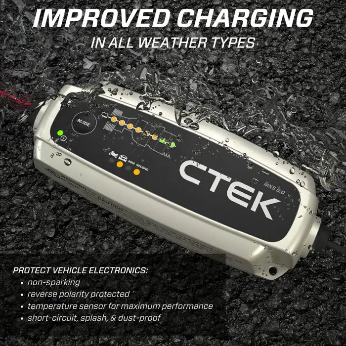 CTEK - 40-206 MXS 5.0 Fully Automatic 4.3 amp Battery Charger and Maintainer 12V - Image 6