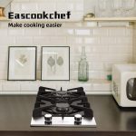 Eascookchef 2 Burner Gas Cooktop, 12 inch LPG/NG Dual Fuel Built-in Gas Stove Top, Black Tempered Glass Stove, Propane Cooktop for Apartment, Outdoor, RV, With Thermocouple Protection - Image 2