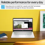 HP Ultrabook 14 Laptop Computer Business Study & Home 2025, Lifetime MS Office + Windows 11 Pro, Quad-Core Intel CPU, 16GB RAM & 628GB Storage (128GB UFS+500GB Ext), Wi-Fi 6, HubxcelAccessory, Silver - Image 5