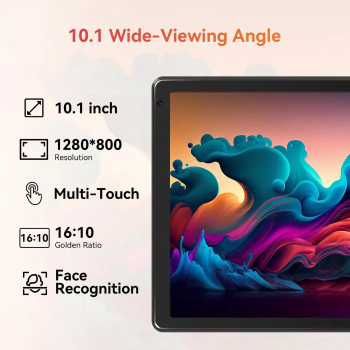 URAO Tablet,10.1" Android Tablet with Octa-core Processor 24GB RAM 128GB ROM HD IPS Touchscreen 8H Battery, Wi-Fi 6, BT 5.0, Dual Camera, Android 15 Tablets 2025 - Image 6