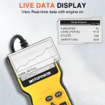 MOTOPOWER MP69033 Car OBD2 Scanner Code Reader Engine Fault Scanner CAN Diagnostic Scan Tool for All OBD II Protocol Cars Since 1996, Yellow - Image 4