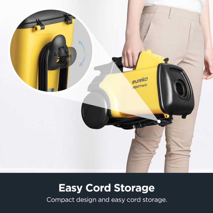 Eureka 3670M Canister Cleaner, Lightweight Powerful Vacuum for Carpets and Hard floors, w/ 5bags,Yellow - Image 7