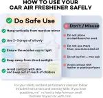 C Classy Car Air Freshener Hanging 2 Pack, Mahogany Teakwood Essential Oil Diffuser for Cars, Cute Car Accessories, Long-Lasting Fragrance, C ar Air Fresheners for Women & Men Gift, Made in USA - Image 4