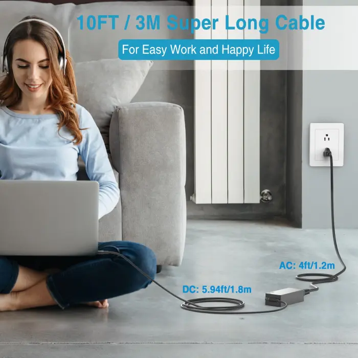 Laptop Charger for Lenovo ThinkPad Yoga Chromebook IdeaPad X1 Carbon X13 T16 T14 E16 E14 T480 T590 730 C940 13 15 500e 300e, Universal 65W 45W USB C Type C Power Adapter for HP Dell, Original Quality - Image 2