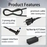 UCW 65W 45W 9FT 4.5*3.0mm Laptop Charger Replacement for HP Smart Blue Tip Computer Charger Compatible with Pavilion x360 14 15 17, Envy, Spectre, Elitebook, ProBook, Chromebook and More Power Adapter - Image 4