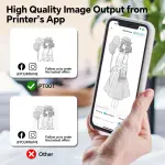 LECHPRO® Label Makers, Label Maker Machine with Tape, Bluetooth Label Maker, Portable Thermal 2 Inch Label Printer for Small Business, Barcode, Address, Logo, Clothing, Sticker Printer for Phones - Image 7