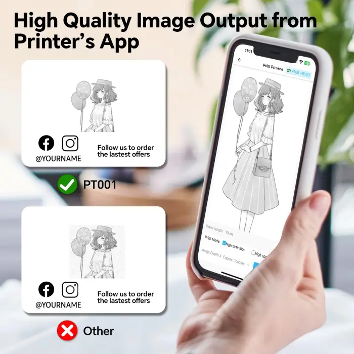 LECHPRO® Label Makers, Label Maker Machine with Tape, Bluetooth Label Maker, Portable Thermal 2 Inch Label Printer for Small Business, Barcode, Address, Logo, Clothing, Sticker Printer for Phones - Image 7