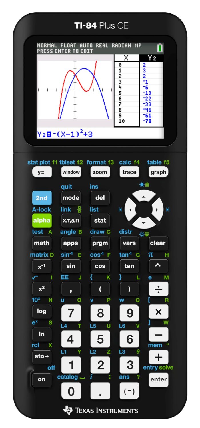 Texas Instruments TI-84 Plus CE Color Graphing Calculator, Black - Image 1