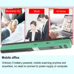 Ymiko A4 Document Scanner Portable High Resolution 900 DPI Multifunctional Handheld Image Scanner for Home Office Banking Library (Green) - Image 3
