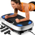 Vibration Plate Exercise Machine for Weight Loss and Lymphatic Drainage - 330lbs Capacity Vibrating Platform for Home Gym Workout, Full Body Shaker Pilates Equipment with Loop Bands for Women and Men