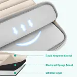 MOSISO 13.3 inch Laptop Case, 13-13.3 inch Puffy Laptop Sleeve Compatible with MacBook Air 13 13.6 M4 M3 M2 M1/Pro 13/Pro 14, HP Dell ASUS Lenovo,Polyester Horizontal Bag with Small Case, Sand - Image 7