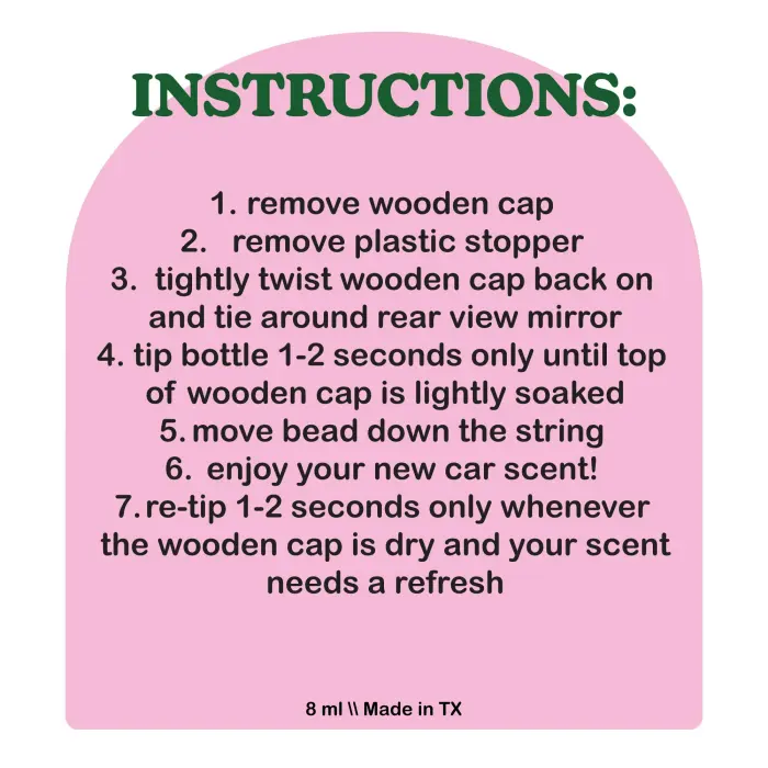 COOLGIRLCANDLES Pistachio Salted Caramel Hanging Car Air Freshener and Essential Oil Diffuser - Automobile Aromatherapy Diffuser Bottle - Image 2