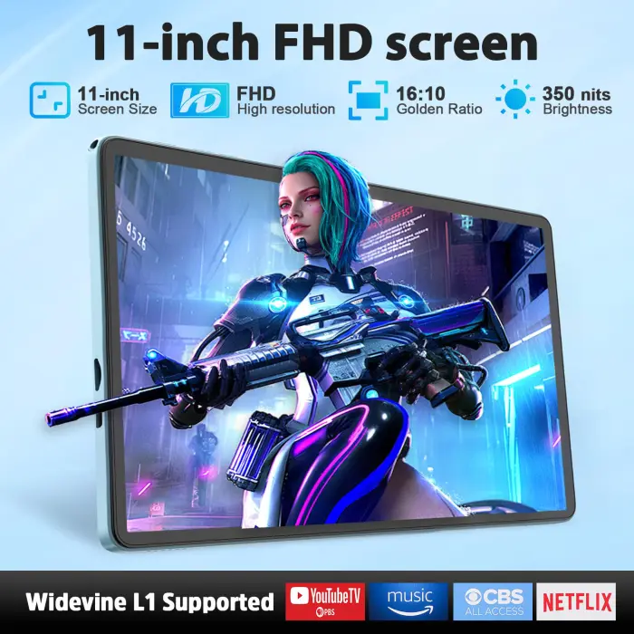 2026 11 inch Tablet, Android 15 Tablet with Keyboard, 24GB RAM+128GB ROM(2TB Expand), 8000mAh, Gemini AI, 2.4G/5G WiFi, BT5.0, GMS, Octa-core, 2 in 1 Tablets with Case, Mouse, Stylus(Black Case) - Image 8