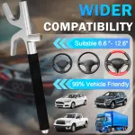 MONOJOY Steering Wheel Lock Universal Security Car Locks with Safety Hammer Heavy Duty Carro Wheel Locks Retractable Anti-Theft Prevention Device for Truck|SUV|Van Accessories, Black - Image 7