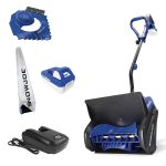 Snow Joe 24V-SS13-TV1 Bundle | 13" Cordless Snow Shovel | 4-Ah Battery | Quick Charger | Cover + Ice Dozer Included (Renewed)
