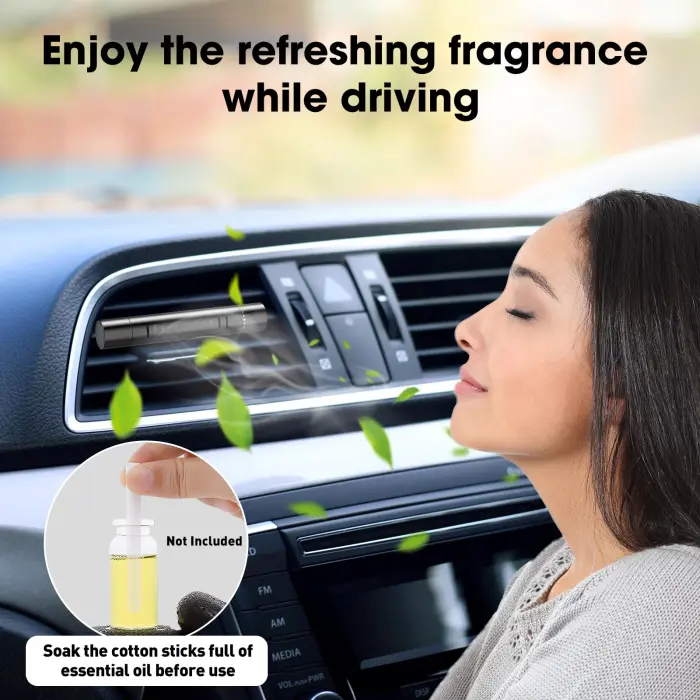 EORRZZY 2 Packs Custom Car Air Freshener Diffuser Vent Clips for Car Decoration Accessories with 12 Refill Sticks for Cars, Office, Kitchen, Bathroom, Pet Houses, Basic Refillable Kit - Image 4