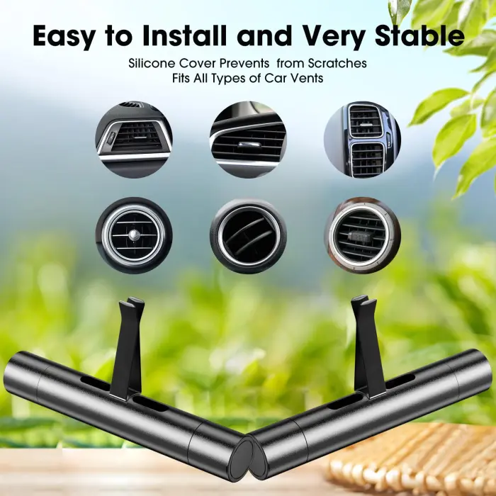 EORRZZY 2 Packs Custom Car Air Freshener Diffuser Vent Clips for Car Decoration Accessories with 12 Refill Sticks for Cars, Office, Kitchen, Bathroom, Pet Houses, Basic Refillable Kit - Image 5