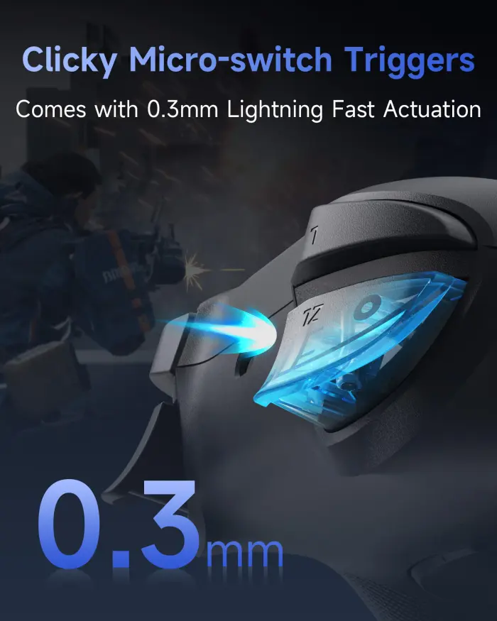 EasySMX S10 Switch 2 Controller-One Key Wake-up, Switch 2 Pro Controller with 6 Axis Gyro, NFC Function, TMR Anti-Drift Joystick, HD Rumble, Swappable D-Pad & Faceplate-black - Image 5