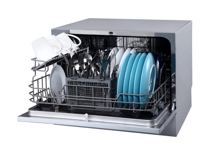 EdgeStar DWP62WH 6 Place Setting Portable Countertop Dishwasher - White - Image 4