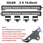 ASPL 2x16.8 inch Emergency Flashing LED Traffic Advisor Strobe Light Bar 32LED 26 Flash Patterns Interior Safety Warning Lights (Amber/White) - Image 6