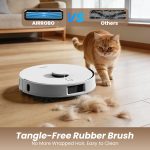 AIRROBO T30+ Robot Vacuum and Mop, 75-Day Self-Emptying, 6000PA Suction, Active Intelligent Obstacle Avoidance, Tangle-Free Brush, Carpet Avoidance, LiDAR Navigation, Smart Mapping, White - Image 8