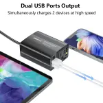 150W Power Inverter 12V DC to 110V AC Car Plug Adapter Outlet Converter with 3.1A Dual USB AC car Charger for Laptop Computer Black - Image 4