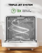 Silonn Portable Countertop Dishwasher | Smart App Control, Triple-Jet Cleaning, Built-In Water Tank & Dual Supply | Compact for Dorm, Apartment, RV - Image 6