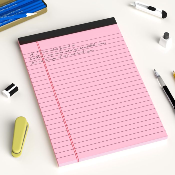 5pcs Small Note Pads 5x8 Notebook College Ruled Legal Pads Color Notepads 5 Pack Study Back Writing Pads 5 x 8 Perforated Narrow Ruled Pads of Paper for School & Office Supplies 30 Sheets/Pack - Image 2