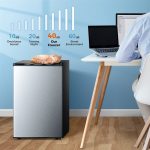 Kismile Small Freezer Upright, 3.0 Cu.ft Mini Freezer with Adjustable Thermostat, Removable Shelves, Reversible Single Door, Stand Up Freezer for Bedroom/Home/Dorms/Apartment (Stainless Steel) - Image 7