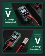 TM-510 Digital Multimeter, 4000 Counts, Smart Measurement, Auto-Ranging Voltmeter; Voltage Tester with Non-Contact Voltage Function, Measures AC/DC Voltage, Resistance, Continuity – Green - Image 3