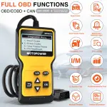 MOTOPOWER MP69033 Car OBD2 Scanner Code Reader Engine Fault Scanner CAN Diagnostic Scan Tool for All OBD II Protocol Cars Since 1996, Yellow - Image 8