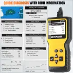 MOTOPOWER MP69033 Car OBD2 Scanner Code Reader Engine Fault Scanner CAN Diagnostic Scan Tool for All OBD II Protocol Cars Since 1996, Yellow - Image 3