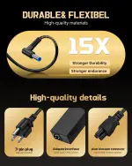 FUNNYERA 65W Charger Compatible with HP Laptop 45W Computer Charger Smart Blue Tip Power Cord - Image 7