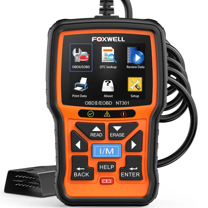 FOXWELL NT301 OBD2 Scanner Live Data Professional Mechanic OBDII Diagnostic Code Reader Tool for Check Engine Light - Image 1
