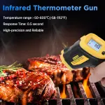 Sanliang Infrared Thermometer Laser Temperature Gun -58℉ to 1112℉ with Adjustable Emissivity & Max and Min Measure Laser Digital IR Thermometer Gun Temp IR Surface Tool Heat Temp Gun for Cooking. - Image 7