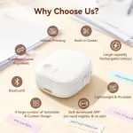 XenGro Mini Label Maker Machine with Tape – Portable Bluetooth Mini Label Printer, Wireless Thermal Label Maker, Waterproof & Rechargeable, Built-in Cutter, for Home, Office, School, Kitchen – White - Image 8