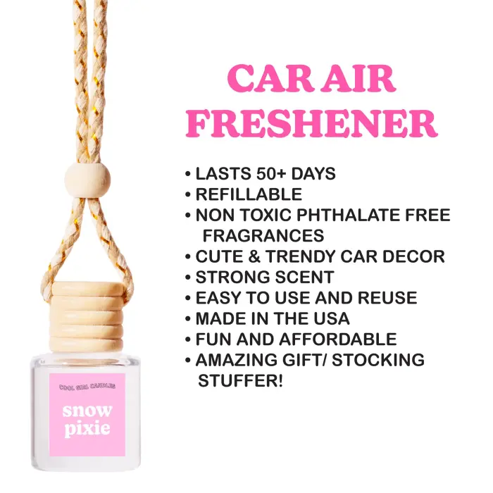 COOLGIRLCANDLES Pistachio Salted Caramel Hanging Car Air Freshener and Essential Oil Diffuser - Automobile Aromatherapy Diffuser Bottle - Image 3