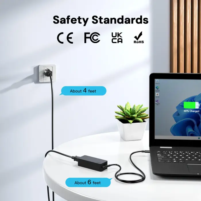 Dongerdi 65W USB-C Charger Fit for Acemagic AX15 AX16, Nimo N151 N151S N152 N153 N154 15.6" N171 17.3" Laptop - Image 4