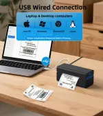 ORGSTA Bluetooth Thermal Shipping Label Printer T001-Plus Wireless 4x6 Shipping Label Printer for Small Business Support Android iPhone & Windows Widely Used for Amazon, Ebay, Shopify, Etsy, USPS - Image 8