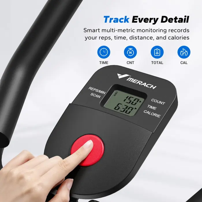 MERACH Ab Machine, Adjustable Ab Trainer Machine, AB Workout Equipment for Home Gym, Independent Dual Tracks for Mountain Climber, Foldable for Home Exercise, Load Capacity 440 LBS (Black) - Image 2