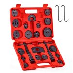 Orion Motor Tech Disc Brake Pad and Caliper Service Tool Kit | Professional Disc Brake Caliper Compression Tool Kit | Universal Disc Brake Caliper and Piston Wind Back Tool Set with Case