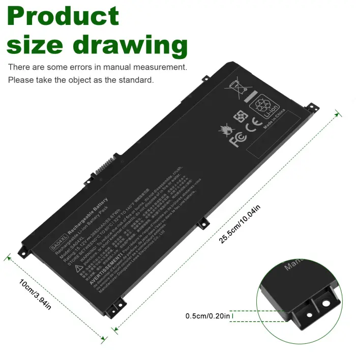 SA04XL SAO4XL Battery for HP Envy X360 15m-ds0011dx 15m-dr0012dx 15m-dr0011dx 15m-ds0xxx 15m-dr0xxx 15t-dr100 15m-dr1xxx 17t-cg100 17-cg100 15M-DR 15M-DS SA04055XL L43267-005 L43248-AC2 HSTNN-OB1F - Image 9
