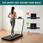 Smug Compact Armless Treadmill, Space Saving Design for Home & Office, Quiet Under Desk Walking Pad, 200 Lbs Capacity 3 in 1 Portable Walking Treadmill - Image 4
