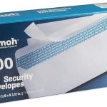 Aimoh #10 Security Self Seal Envelopes – 100 Qty |No Window, EnveGuard, 4⅛ x 9½", White, 24 LB, 100 Count (34100)