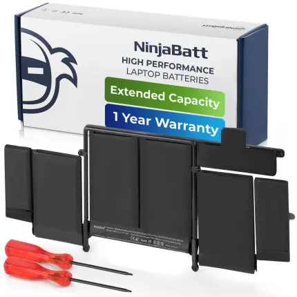 NinjaBatt Battery A1502 A1582 for Apple MacBook Pro Retina 13” A1493 [Early 2015 - Mid 2015, Mid 2014, Early 2013 - Late 2013] - Long Lasting [72Wh/11.42V]