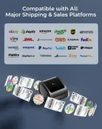 Phomemo Ethernet Thermal Label Printer 4x6, Bluetooth Shipping label printer for Small Business, Home, Office, 300DPI Wireless Thermal Printers Support Ethernet/Bluetooth/USB, Amazon, Ebay, Etsy, USPS - Image 2